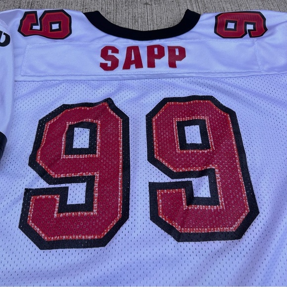 Warren Sapp 99 Autographed White Jersey Wilson L Size 14-16 Tampa Bay Buccaneers - Picture 11 of 11